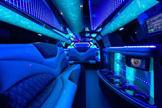 comfy seating on the limo